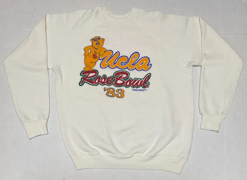 Vintage Collegiate Pacific Co 1983 UCLA Bruins Rose Bowl Graphic Sweatshirt 91B